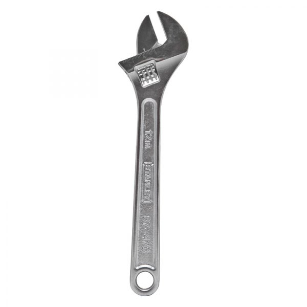 Stanley Tools® - 1-3/8" x 12" OAL Chrome Plain Handle Adjustable Wrench