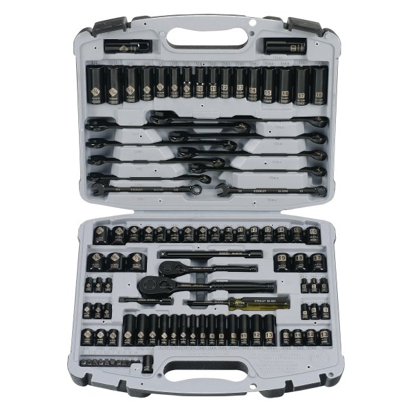 Stanley Tools® - 99-piece SAE/Metric Black Chrome Tool Set in Blow Molded Carrying Case