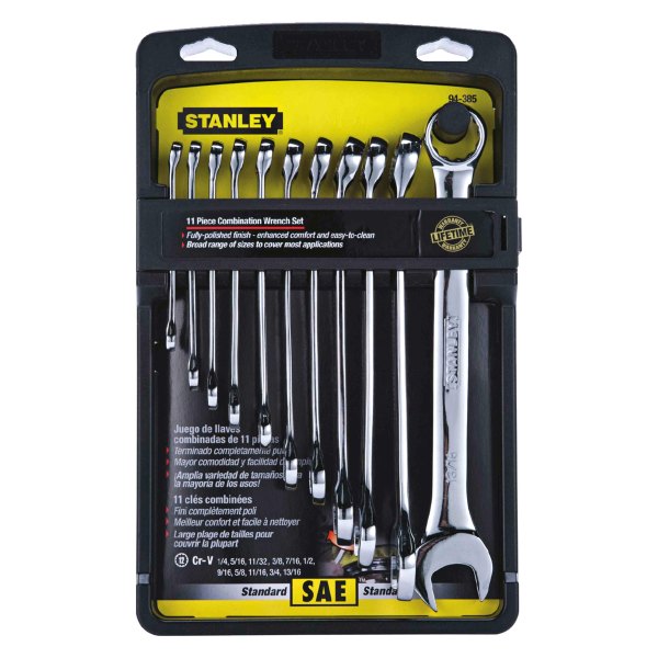 Stanley Tools® - 11-piece 1/4" to 13/16" 12-Point Angled Head Combination Wrench Set