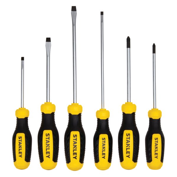Stanley Tools® - 6-piece Multi Material Handle Phillips/Slotted Mixed Screwdriver Set