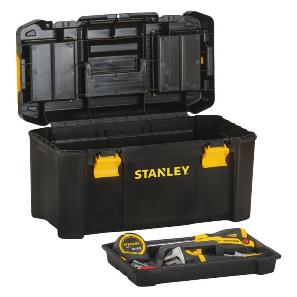 Stanley Tools® - Essential™ Plastic Black Portable Tool Box (9.87" W x 9.75" H)