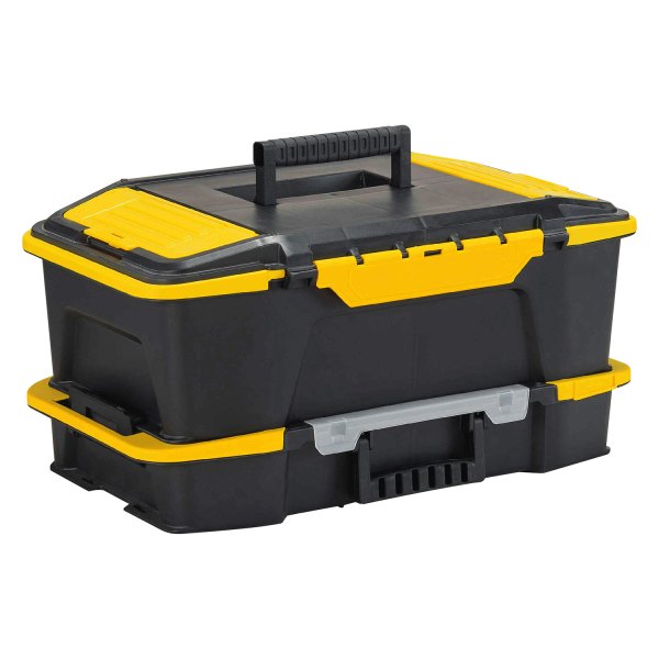 Stanley Tools® - Click 'N' Connect™ 2-in-1 Plastic Black Portable Tool Box and Organizer (12.3" W x 9.6" H)