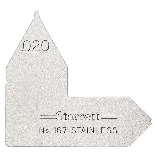 Starrett® - 167 Series™ 0.020" SAE Stainless Steel Radius Gauge