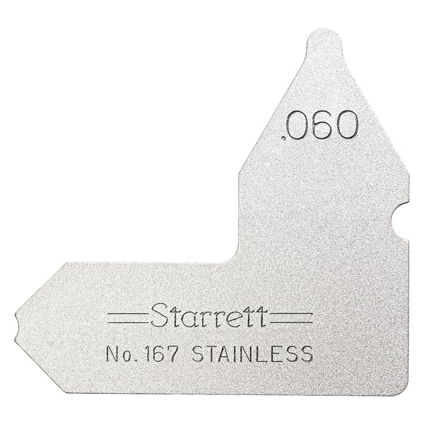 Starrett® - 167 Series™ 0.060" SAE Stainless Steel Radius Gauge