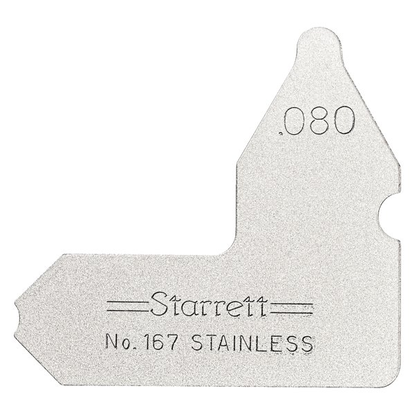 Starrett® - 167 Series™ 0.080" SAE Stainless Steel Radius Gauge