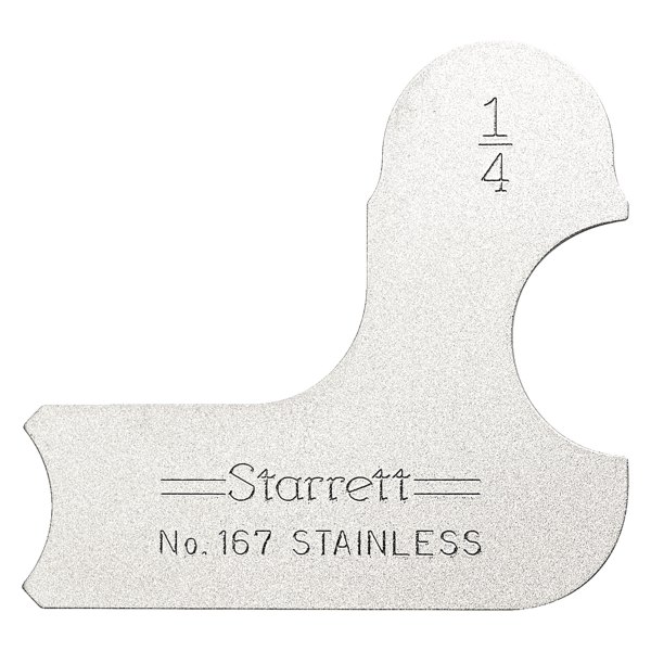 Starrett® - 167 Series™ 1/4" SAE Stainless Steel Radius Gauge 