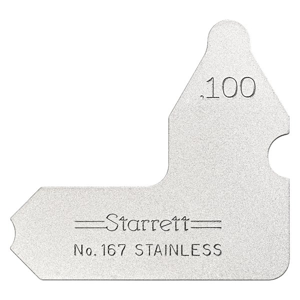 Starrett® - 167 Series™ 0.100" SAE Stainless Steel Radius Gauge