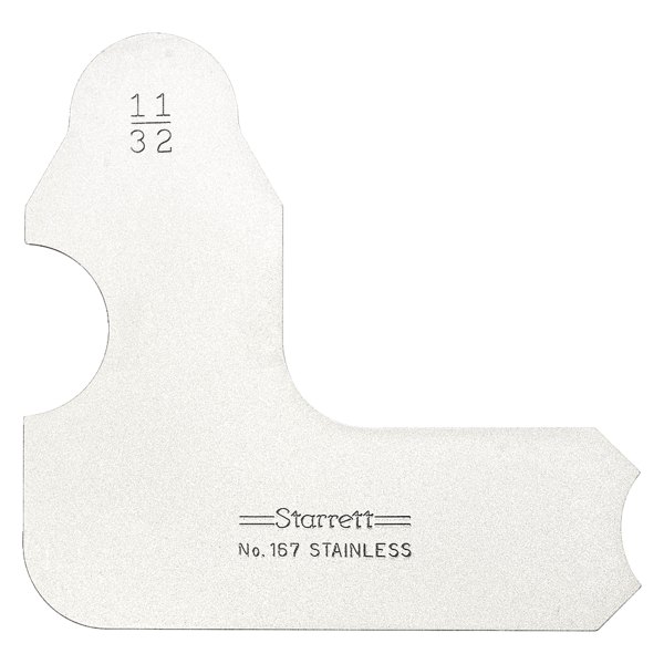 Starrett® - 167 Series™ 11/32" SAE Stainless Steel Radius Gauge 