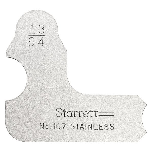 Starrett® - 167 Series™ 13/64" SAE Stainless Steel Radius Gauge 