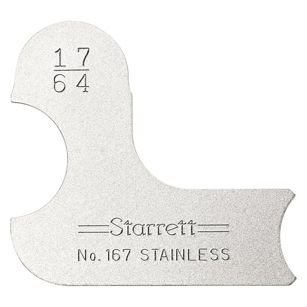 Starrett® - 167 Series™ 17/64" SAE Stainless Steel Radius Gauge 