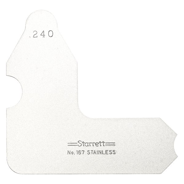 Starrett® - 167 Series™ 0.240" SAE Stainless Steel Radius Gauge