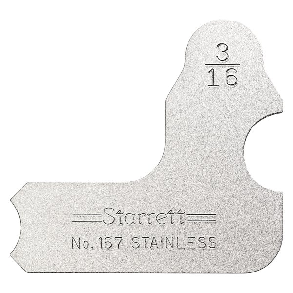 Starrett® - 167 Series™ 3/16" SAE Stainless Steel Radius Gauge 