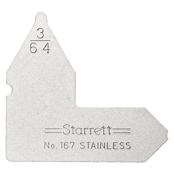 Starrett® - 167 Series™ 3/64" SAE Stainless Steel Radius Gauge 