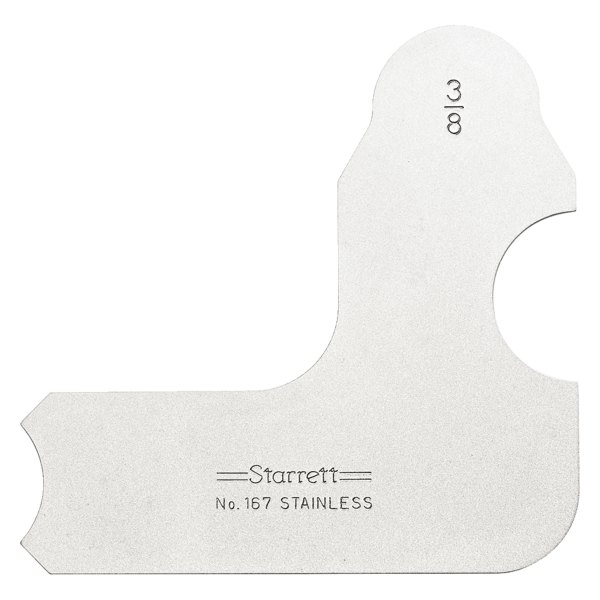 Starrett® - 167 Series™ 3/8" SAE Stainless Steel Radius Gauge 