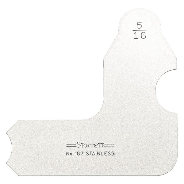 Starrett® - 167 Series™ 5/16" SAE Stainless Steel Radius Gauge 