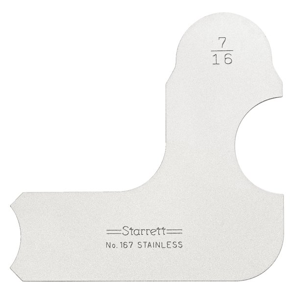 Starrett® - 167 Series™ 7/16" SAE Stainless Steel Radius Gauge 