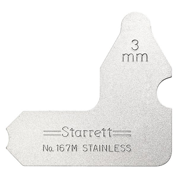 Starrett® - 167 Series™ 3 mm Metric Stainless Steel Radius Gauge