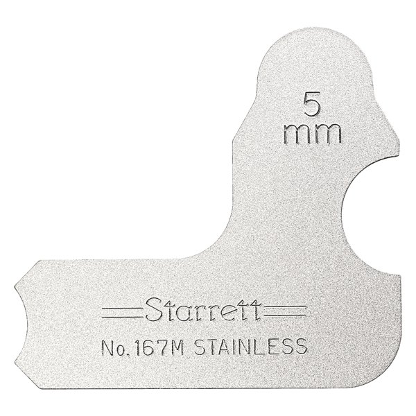 Starrett® - 167 Series™ 5 mm Metric Stainless Steel Radius Gauge