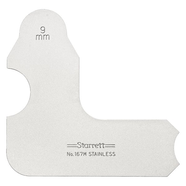 Starrett® - 167 Series™ 9 mm Metric Stainless Steel Radius Gauge