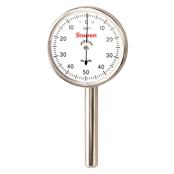 Starrett® - 196 Series™ 0 to 0.2" SAE Dial Universal Back Plunger Indicator
