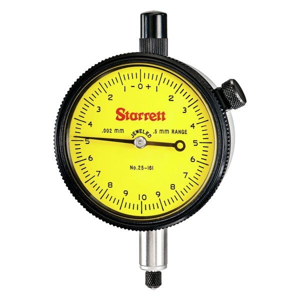 Starrett® - 25 Series™ 0 to 0.5 mm Metric Dial Indicator