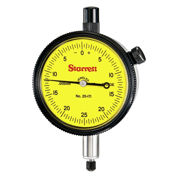 Starrett® - 25 Series™ 0 to 1.25 mm Metric Dial Indicator
