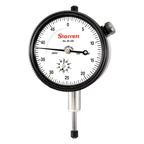Starrett® - 25 Series™ 0 to 0.5" SAE Dial Indicator