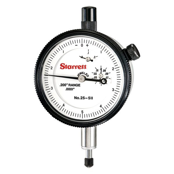 Starrett® - 25 Series™ 0 to 0.2" SAE Dial Indicator