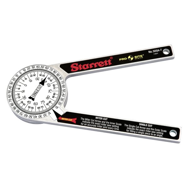 Starrett® - 505 Series™ 0° to 360° Aluminum Dial Gauge Protractor
