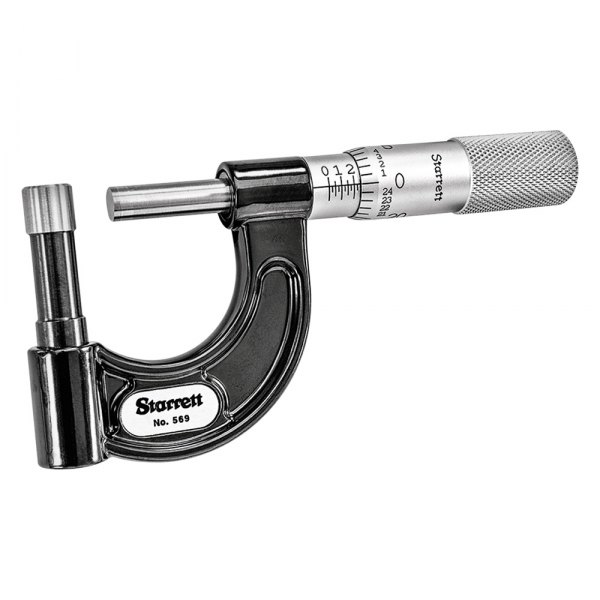 Starrett® - 569 Series™ 0 to 1" SAE Mechanical Outside Tube Micrometer
