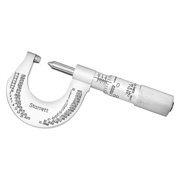 Starrett® - 575 Series™ 7 to 9 TPI SAE Mechanical Screw Thread Outside Micrometer