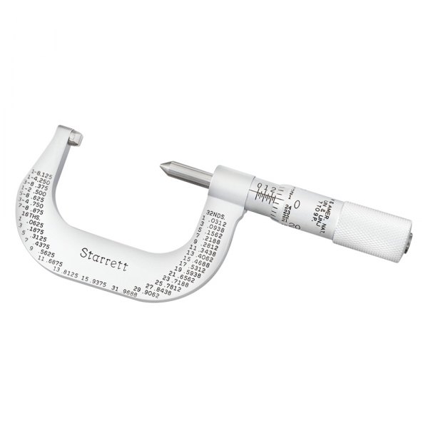 Starrett® - 585 Series™ 7 to 9 TPI SAE Mechanical Screw Thread Outside Micrometer