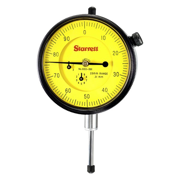 Starrett® - 655 Series™ 0 to 25 mm Metric Dial Indicator