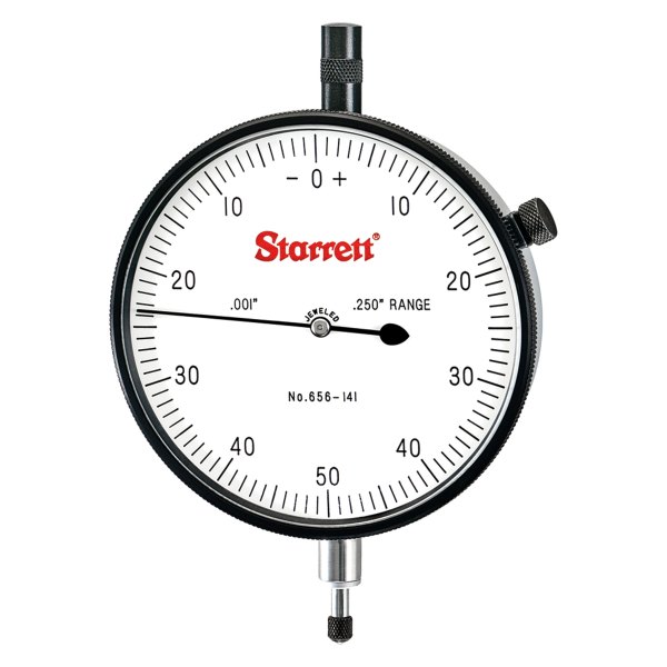 Starrett® - 656 Series™ 0 to 0.25" SAE Dial Indicator