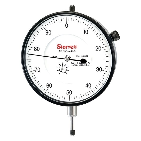 Starrett® - 656 Series™ 0 to 0.5" SAE Dial Indicator 