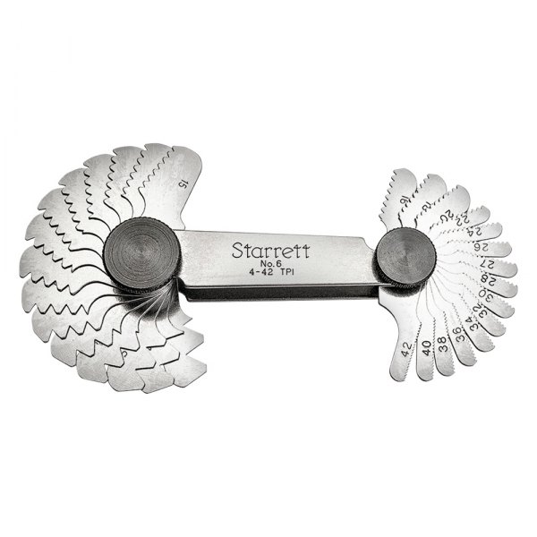 Starrett® - 6 Series™ 4 to 42 TPI SAE Stainless Steel Screw Pitch Gauge