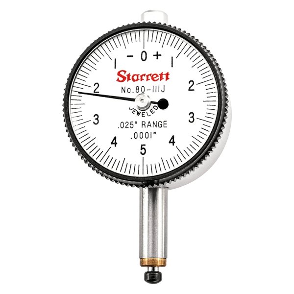 Starrett® - 80 Series™ 0 to 0.025" SAE Dial Miniature Indicator