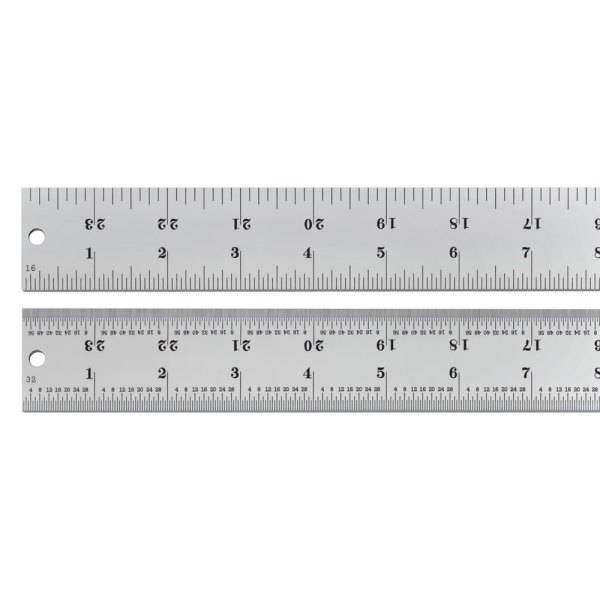 Starrett® - 24" 4R Heavy Spring Tempered Steel Rule with Inch Graduations