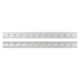 Starrett® - 12" SAE 4R Spring-Tempered Steel Ruler