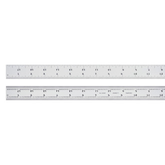 Starrett® - 18" SAE 4R Spring-Tempered Steel Ruler