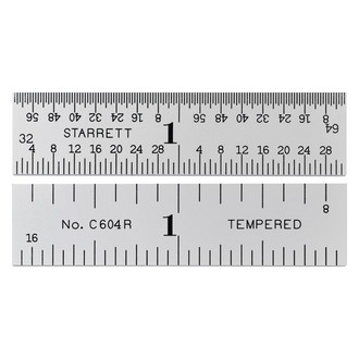 Starrett® - 2" SAE 4R Spring-Tempered Steel Ruler