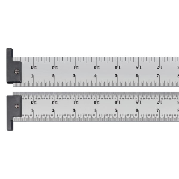 Starrett® - 24" 4R SAE Heavy Spring Tempered Steel Rule with Hook