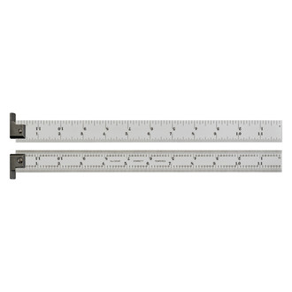 Starrett® - 12" SAE 4R Spring-Tempered Steel Ruler with Hook