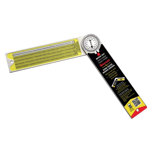Starrett® - 505 Series™ 0° to 360° Aluminum Dial Gauge Protractor with Miter Saw Angle Table