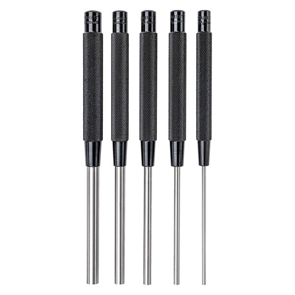 Starrett® - 248 Series™ 5-piece 1/8" to 3/8" Steel Knurled Pin Punch Set