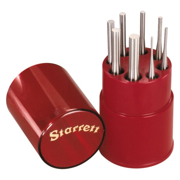 Starrett® - 565 Series™ 8-piece 1/16" to 5/16" Steel Knurled Pin Punch Set