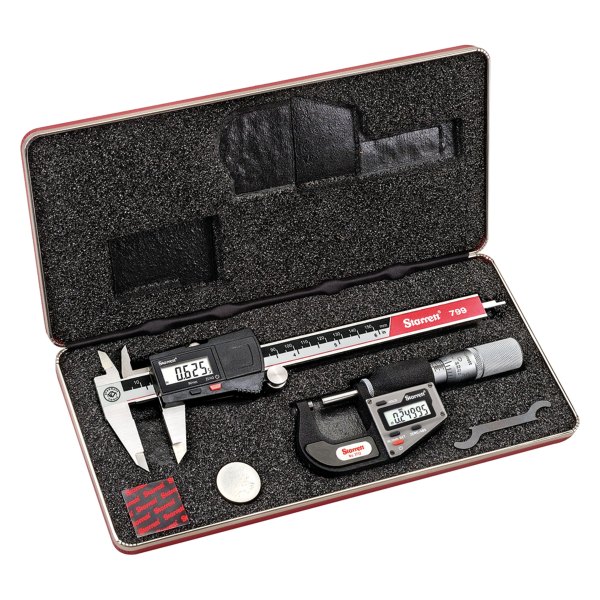Starrett® - 766 Series™ SAE and Metric Digital Basic Precision Measuring Tool Set