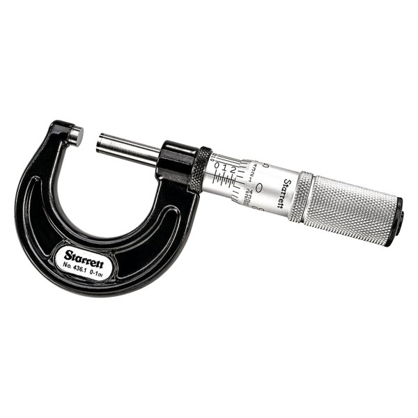 Starrett® - 436 Series™ 0 to 1" SAE Mechanical Outside Micrometer 