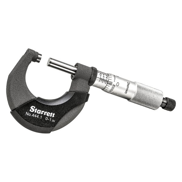 Starrett® - 444 Series™ 0 to 1" SAE Mechanical Outside Micrometer 