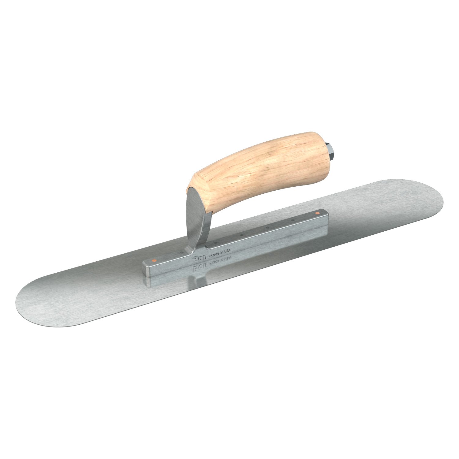 Steel City Trowels® 66278 16" x 3" Wood Handle Stainless Steel Short